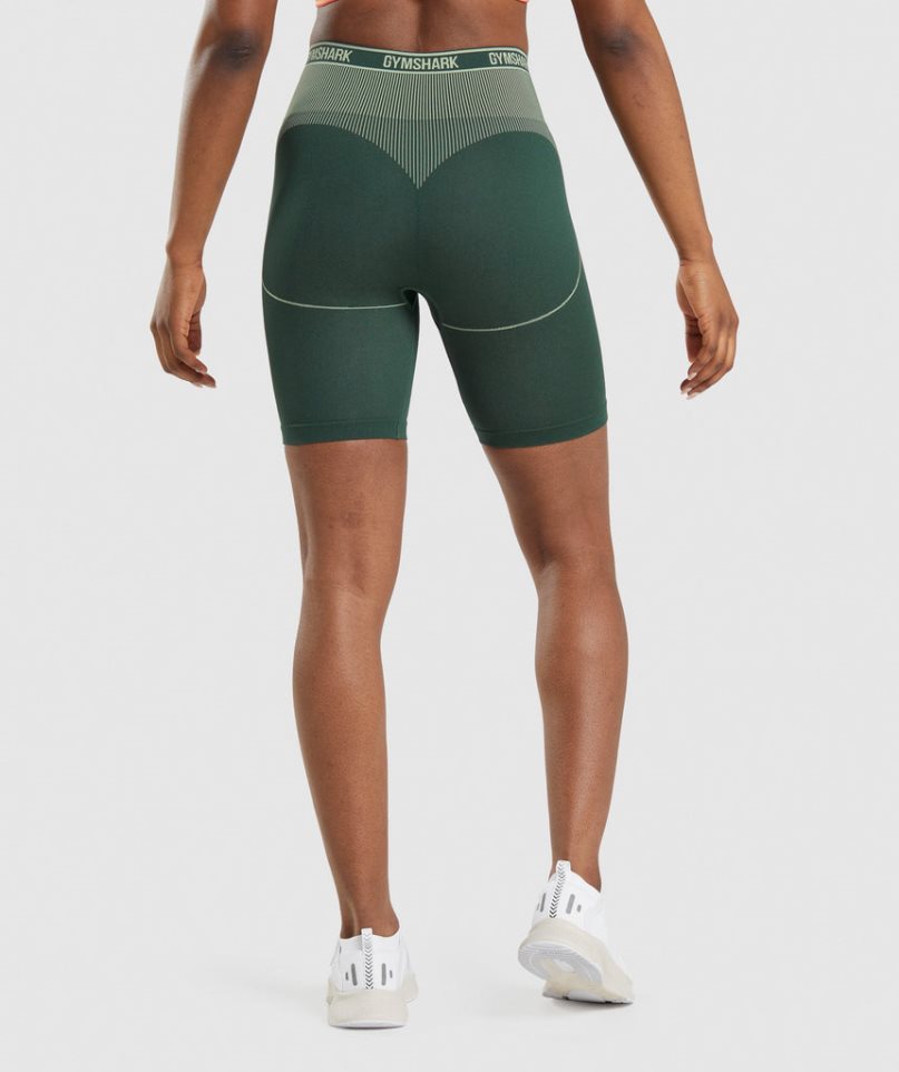 Szorty Gymshark Apex Seamless High Rise Damskie Zielone | PL 524CGU